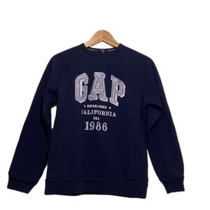 GAP NAVY COTTON BLEND SWEATSHIRT. UNISEX ICONIC  STAPLE MODEL. SIZE XL